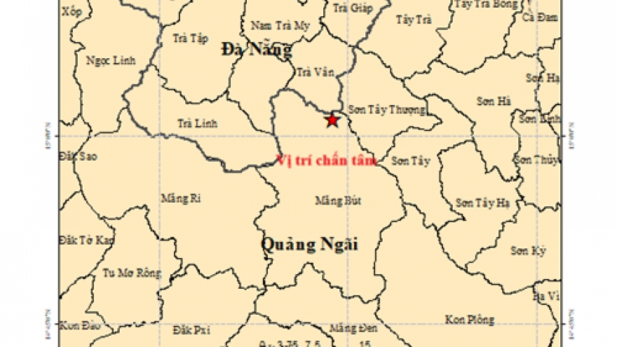 Two earthquakes recorded in Quang Ngai on May Day